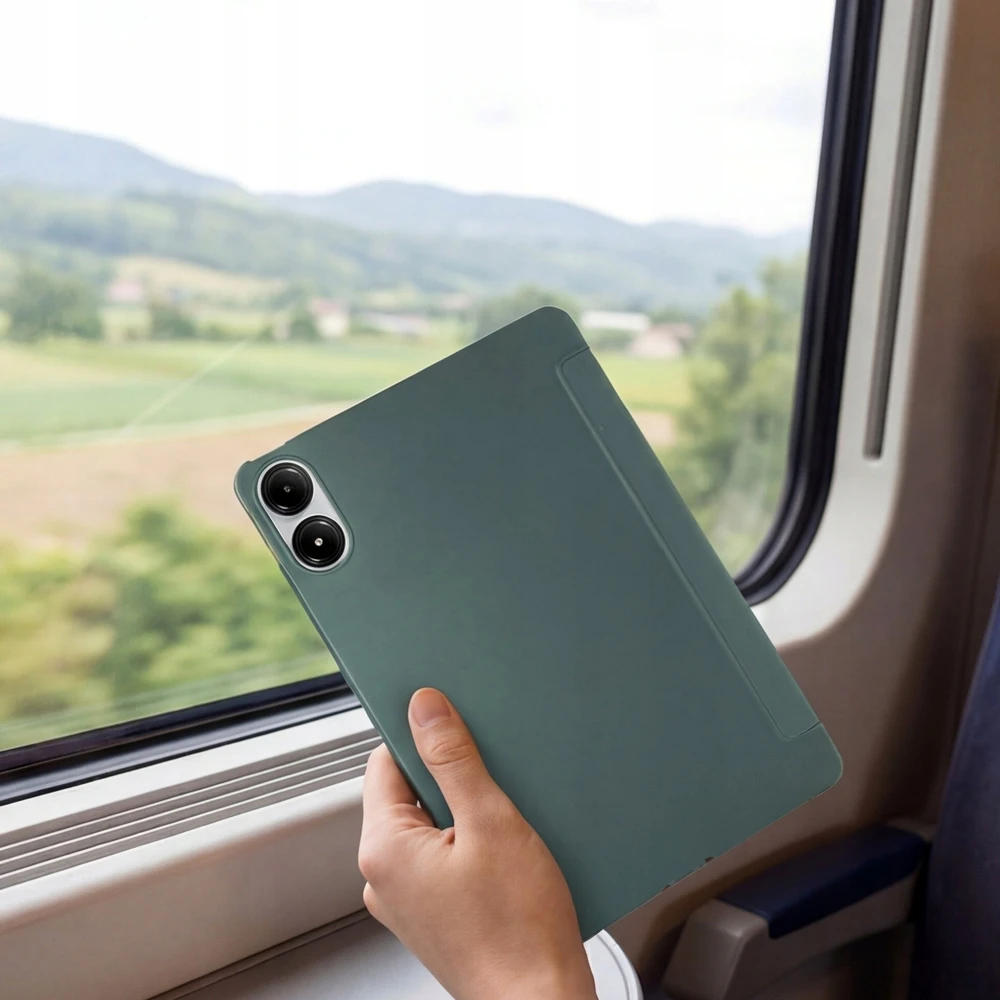 Planšetinio kompiuterio dėklas Strado-Tech Xiaomi Redmi Pad 2 11 2025 su dangteliu - apsauginis su stovu