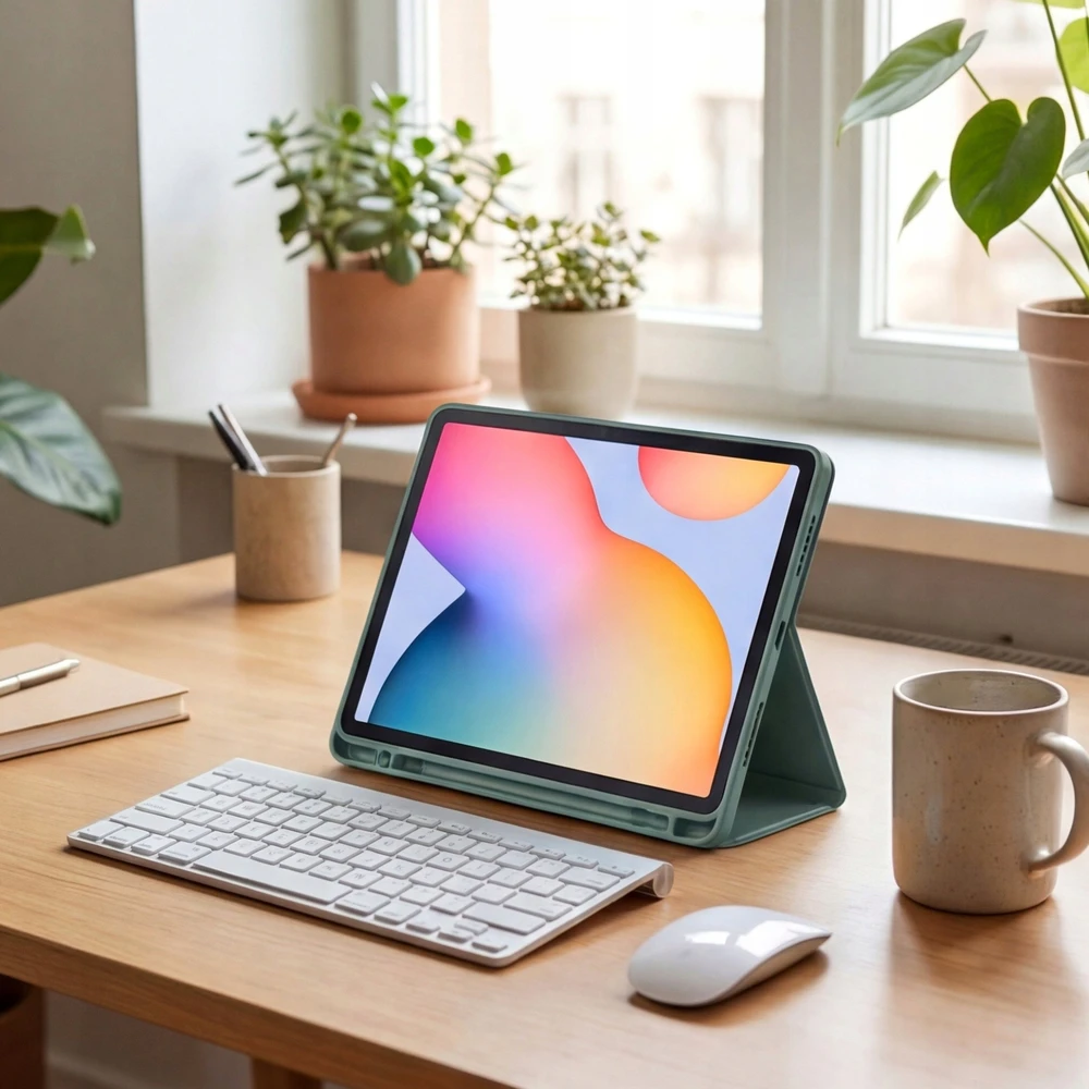 Planšetinio kompiuterio dėklas Strado-Tech Xiaomi Redmi Pad 2 11 2025 su dangteliu - apsauginis su stovu