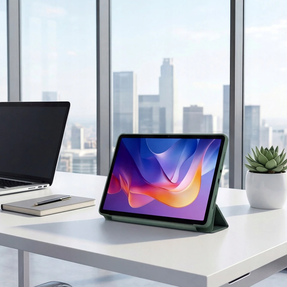 Planšetinio kompiuterio dėklas Strado-Tech Xiaomi Redmi Pad 2 11 2025 su dangteliu - apsauginis su stovu