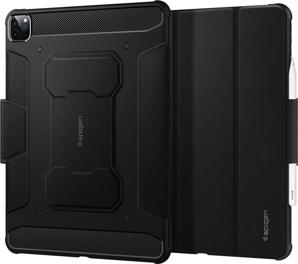Planšetinio kompiuterio dėklas Spigen Rugged Armor Pro skirtas iPad Pro 11 2018/2020, juodas
