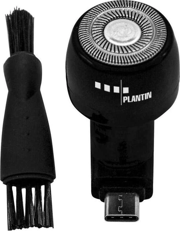 Mini skustuvas su USB-C jungtimi ir šepetėliu