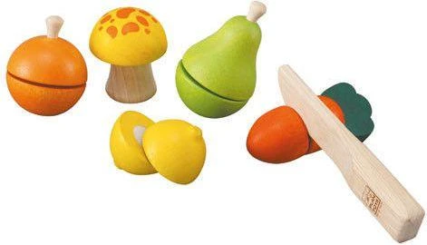 PlanToys lavinamoji priemonė - žaidimas "Vaisių ir daržovių rinkinys" (PT5337)