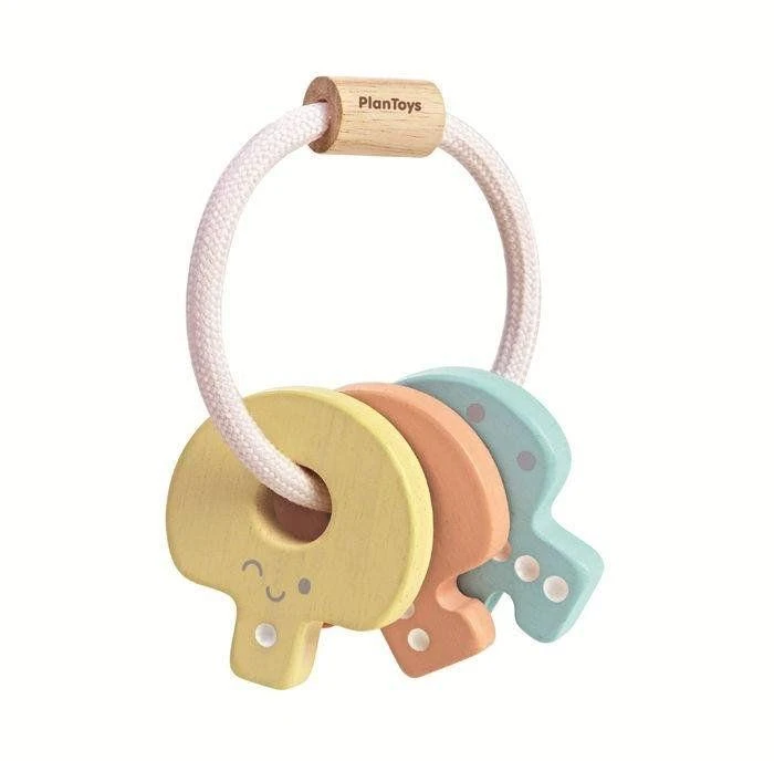 PlanToys lavinamasis žaislas - barškutis "Pasteliniai rakteliai" (PT5251)