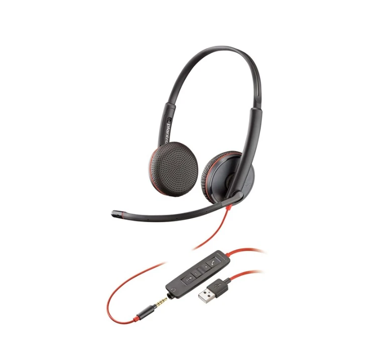 Plantronics Poly BLACKWIRE,C3225 USB-A Poly USB-A Ausinės Su mikrofonu Juodas USB Type-A su laidu