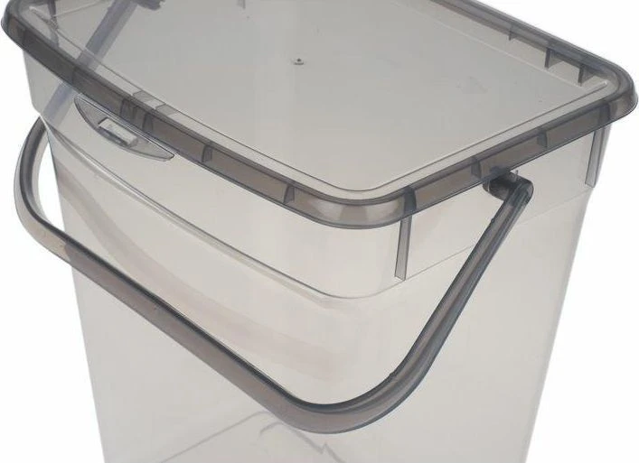Pojemnik Plast Team miltelių indas 10 l, permatomas, pilkas