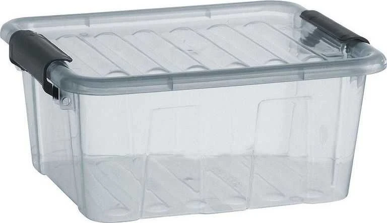 Pojemnik Plast Team Home Box 2L skaidrus pilkas indas su dangteliu