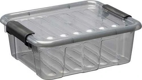Pojemnik Plast Team Home Box 1,6 l skaidrus pilkas indas su dangteliu