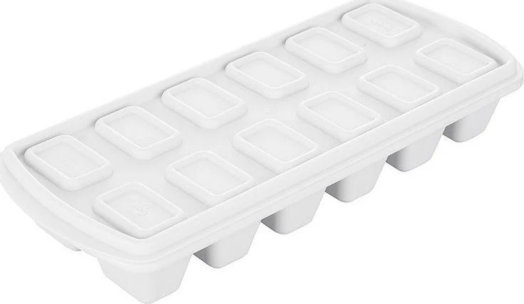 Tacka Plast Team ledo kubelių formelė su dangteliu, balta