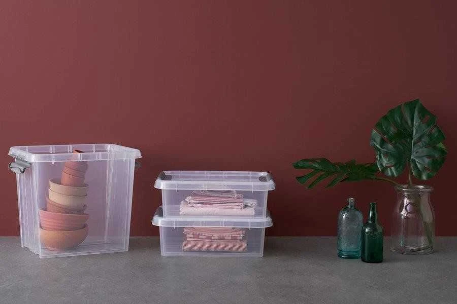 Modulinis permatomas Plast Team Pro Box QR dėžė su dangčiu 21L