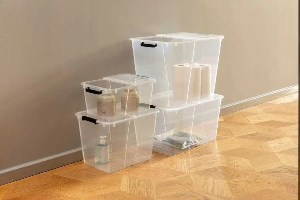 Plast_Team Daiktadėžė su dangčiu Plast Team, 65l, 56.7×39.6×41.7cm