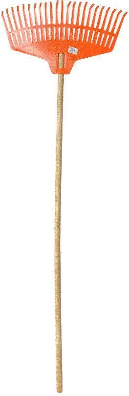 Grabie Plastikinis lapų grėblys, plotis 420 mm, 23 dantys, medinė rankena, 1200 mm (22)