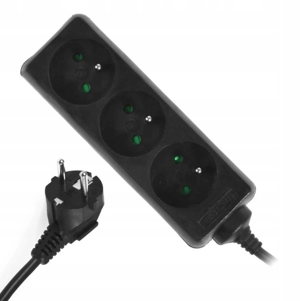 Plastrol PRZEDŁUŻACZ PS-370/3,0 E JUODA 3G+0 3M 10A W-98177