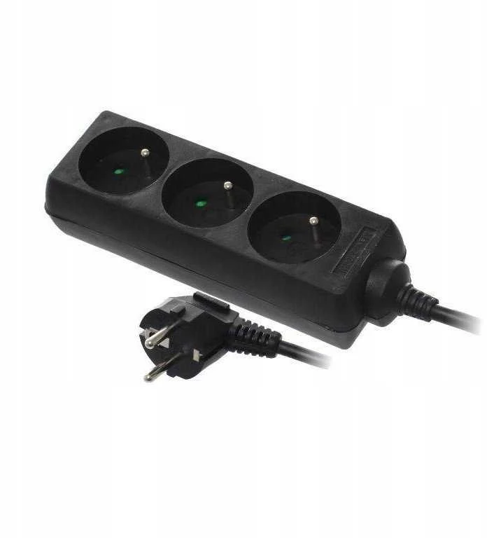 Plastrol PRZEDŁUŻACZ PS-370/3,0 E JUODA 3G+0 3M 10A W-98177