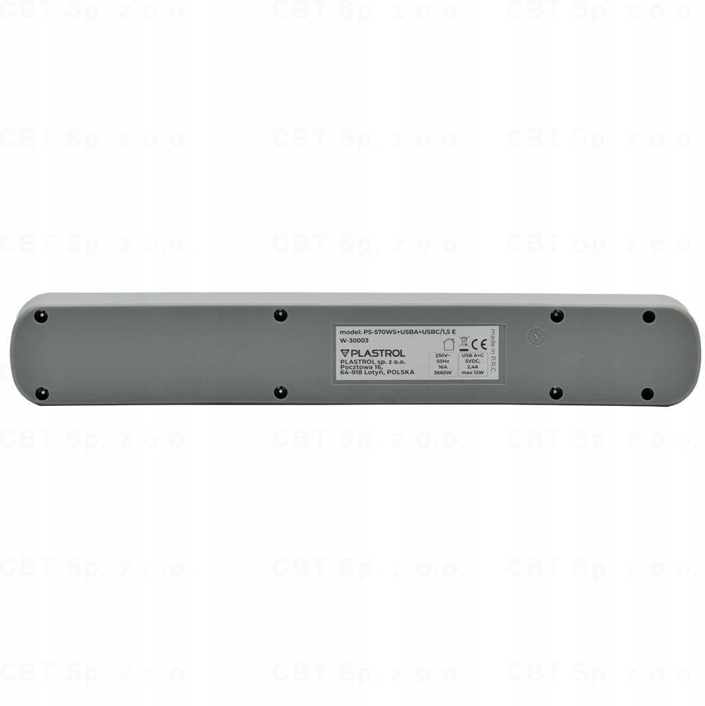 Plastrol Przedłużacz stały 5x schuko jungiklis oraz 1xUSB A 1xUSB C 1,5m PS-570SWS+USBA+USBC/1,5 E W-30009