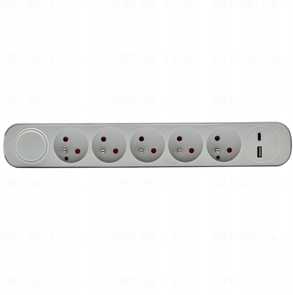 Plastrol Przedłużacz stały 5x schuko jungiklis oraz 1xUSB A 1xUSB C 1,5m PS-570SWS+USBA+USBC/1,5 E W-30009