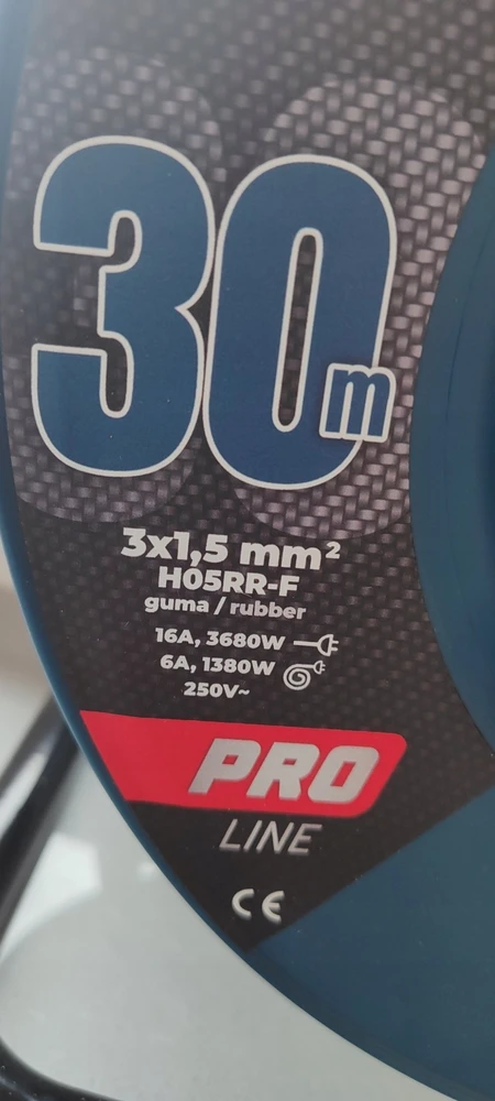 Hand Pro Plastrol HAND BŪGNINIS ILGINTUVAS 30m 3×1,5mm 16A / 3680W / IP44