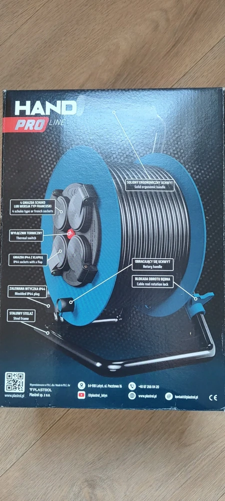 Plastrol BŪGNINIS ILGINTUVAS 25m 3×1,5mm 16A / 3680W / IP44