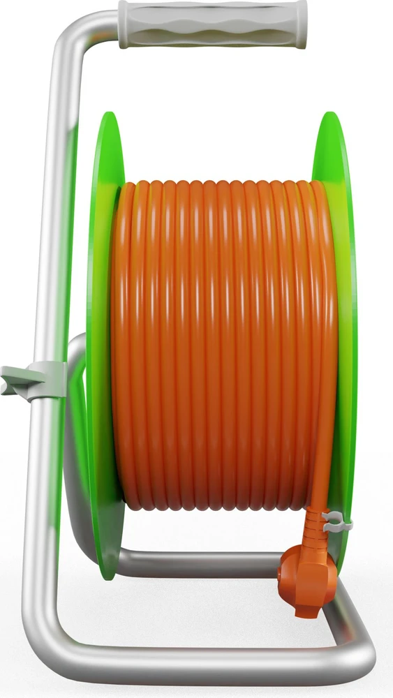 Plastrol Standartinis linijos būgno prailginimo laidas 40m H05V-F 3x1.5 4xGS 16A oranžinė (W-98950)