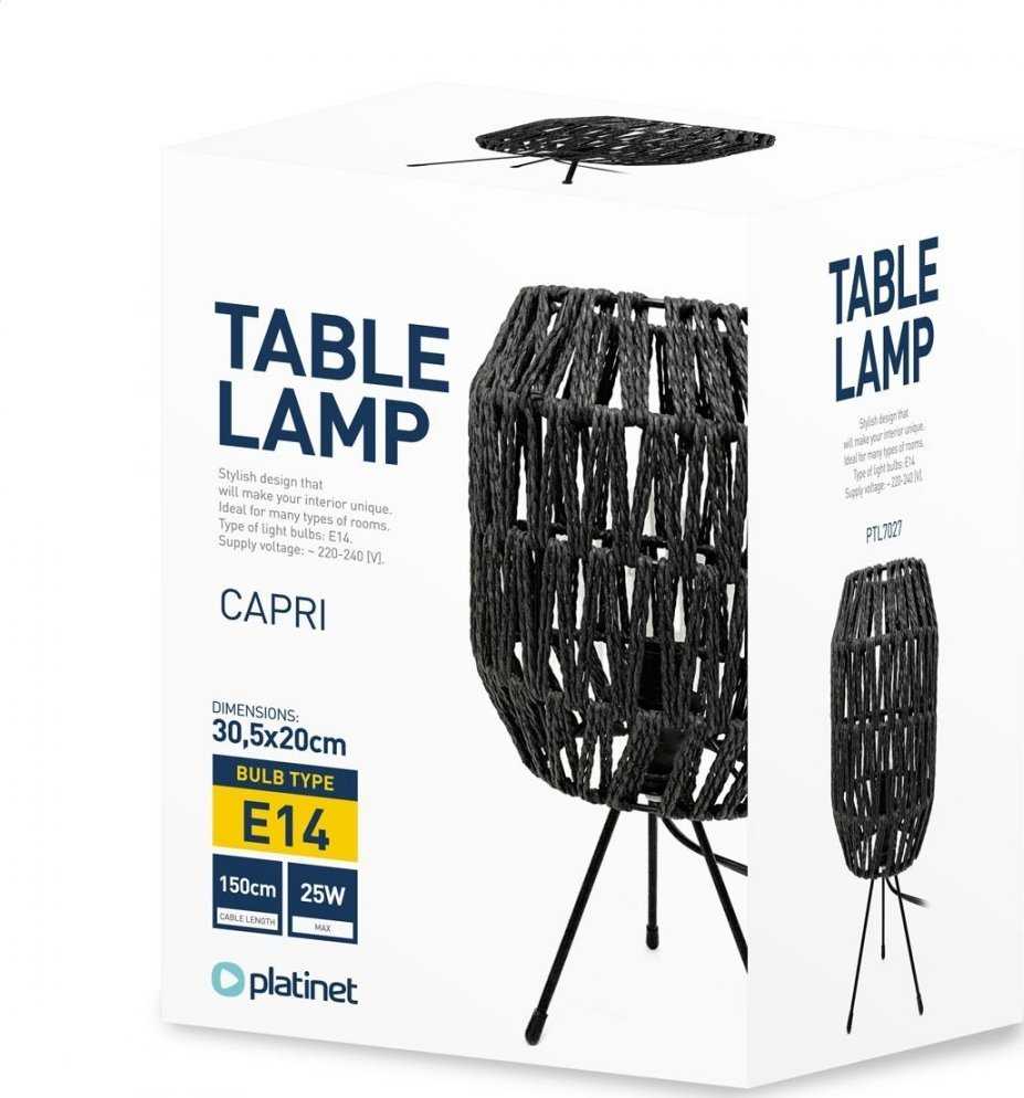 Platinet PLATINET STALINĖ RATTAN LAMPA LAMPA RATTANOWA DARK BROWN CAPRI [45752]