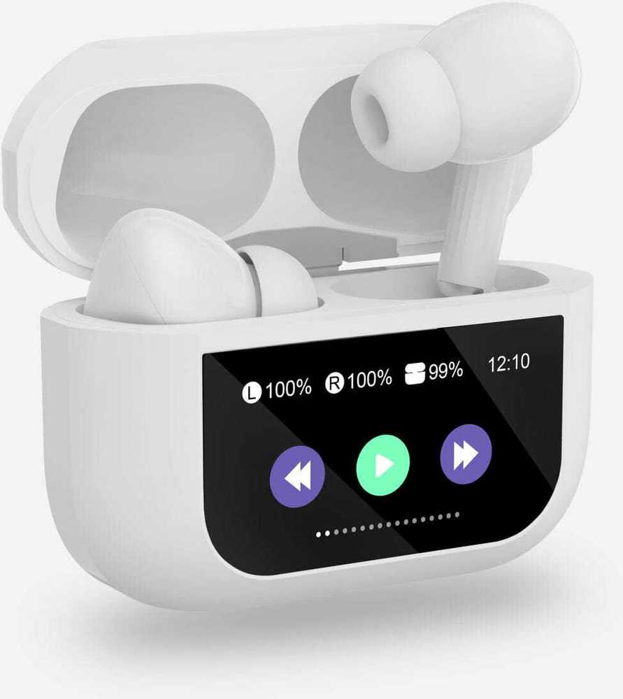 Ausinės Joyroom PLATINET TWS EAERPHONES TOUCH DISPLAY Bevielės ausinės į ausis įkišamos BLUETOOTH 5.4 300MAH ANC Baltas [46177]