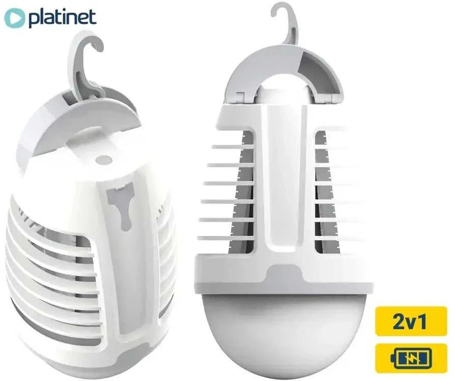 Platinet lempa su uodų naikintuvu (5W 70LM 6500K 1800mAh)