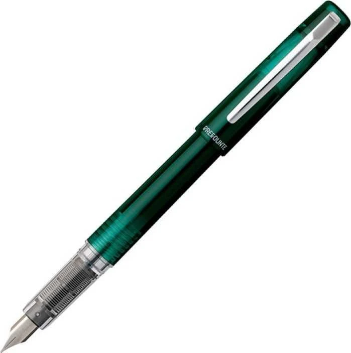 Platinum Pióro wieczne Prefounte Dark Emerald, M, w plastikowym opakowaniu, na blistrze, žalia
