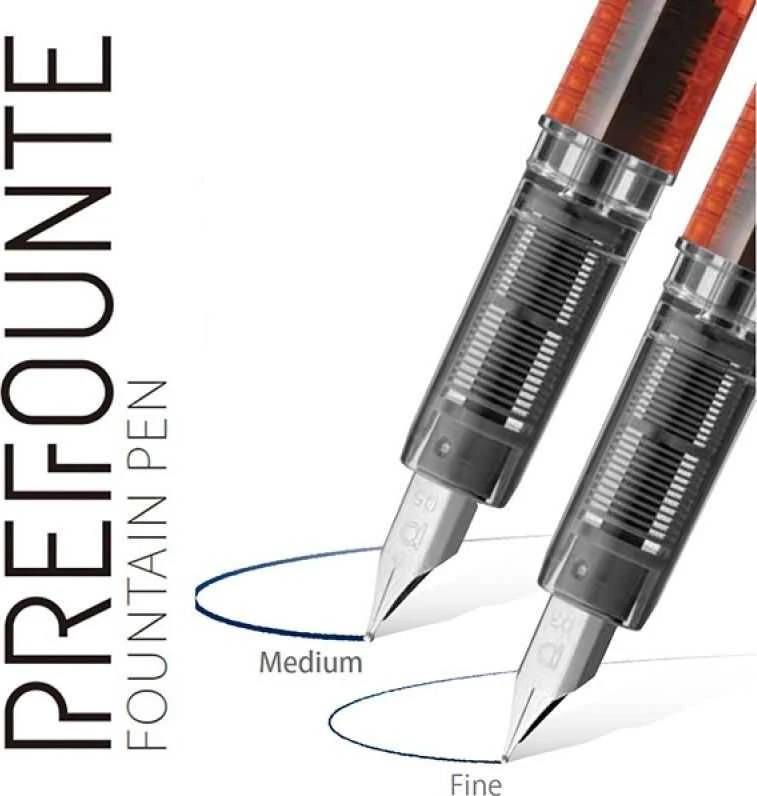 Platinum Platininis „Prefounte Crimson Raudona“ plunksnakotis, M, plastikinėje pakuotėje, blisterinėje pakuotėje, bordo spalvos