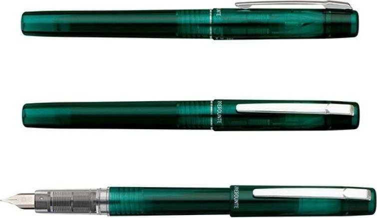 Platinum Platininis „Prefounte Dark Emerald“ plunksnakotis, F, plastikinėje pakuotėje, blisterinėje pakuotėje, žalia