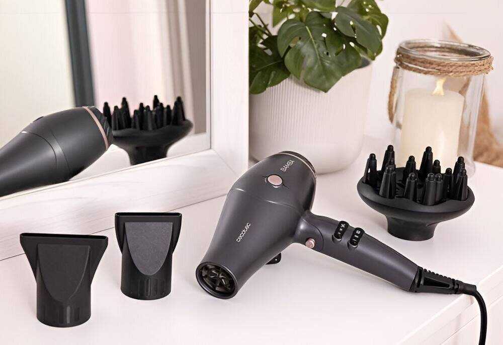 Cecotec Plaukų džiovintuvas | IoniCare Harmony | 2600 W | Number of temperature settings 3 | Ionic function | Pilkas | Diffuser nozzle