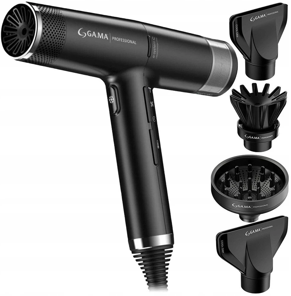 GA.MA PH6080.BK IQ3 Perfetto plaukų džiovintuvas 1600 W Juodas