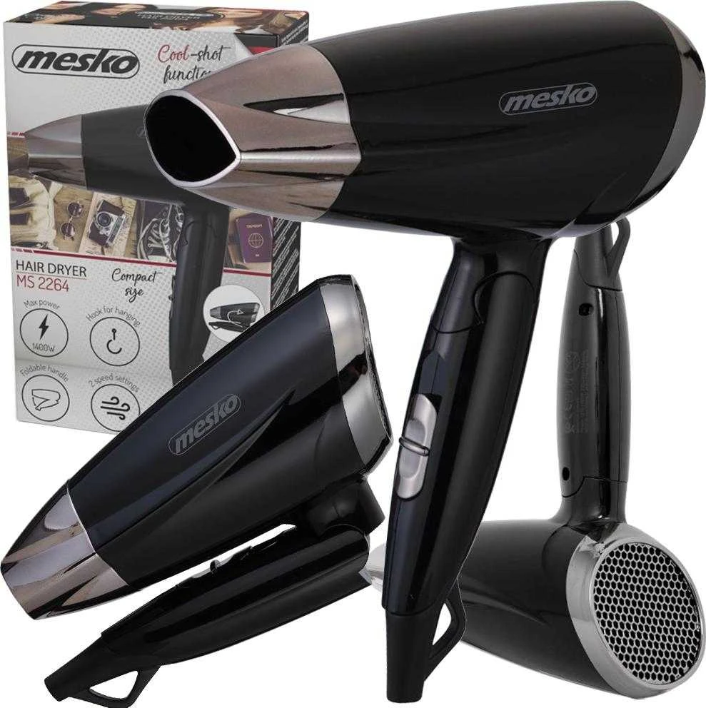 Mesko | Plaukų džiovintuvas | MS 2264 | 1400 W | Number of temperature settings 2 | Juodas