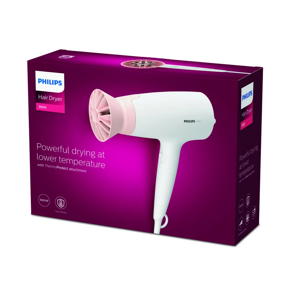 Plaukų džiovintuvas Philips 3000 series BHD300/00, 1600 W