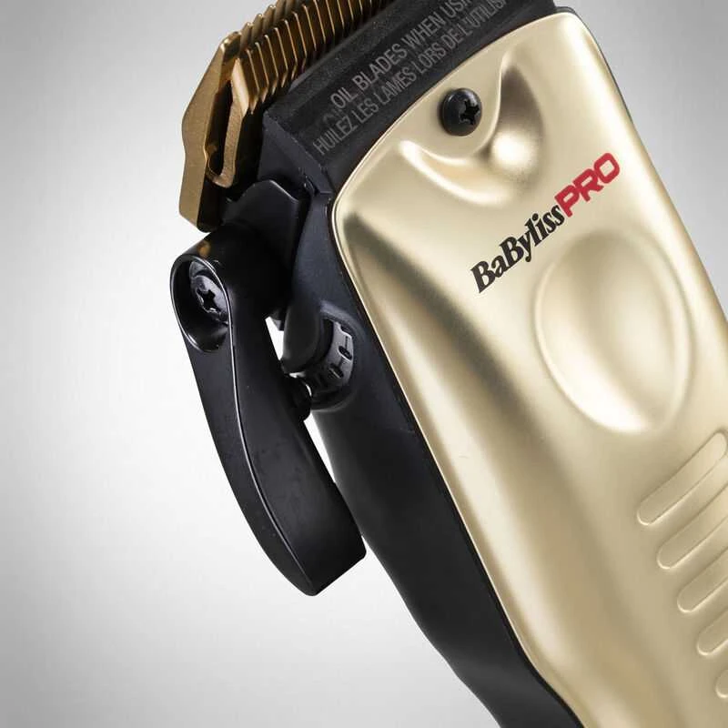 Plaukų ir barzdos kirpimo mašinėlė BaByliss PRO 4 Artists Lo-ProFX Clipper Gold FX825GE, aukso spalvos