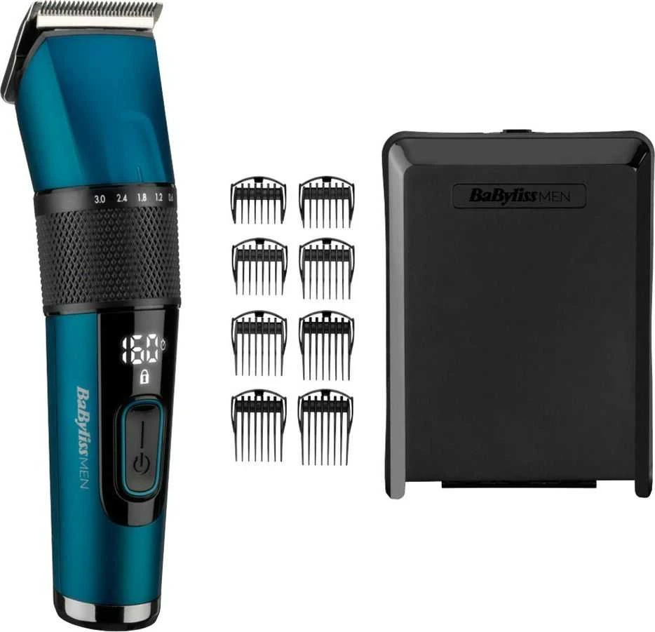 Plaukų Kirpimo Mašina - Babyliss E990E Japonų Plienas Ličio Jonų 160min Belaidė Mėlyna Juoda