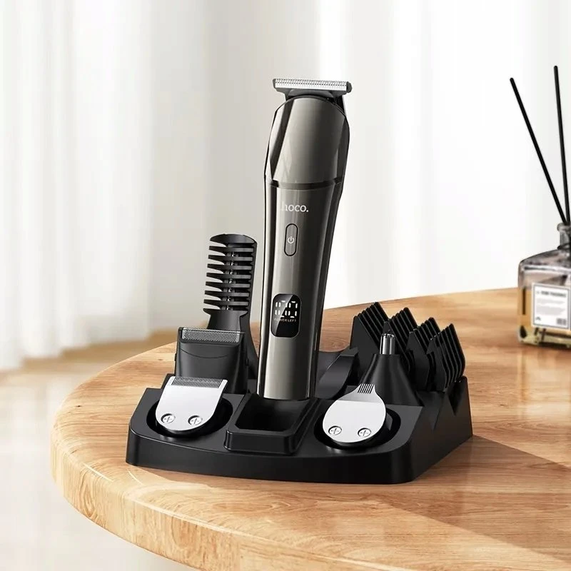 Hair clipper set Hoco HP26 metal pilka