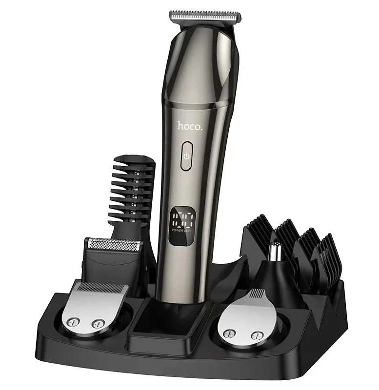 Hair clipper set Hoco HP26 metal pilka