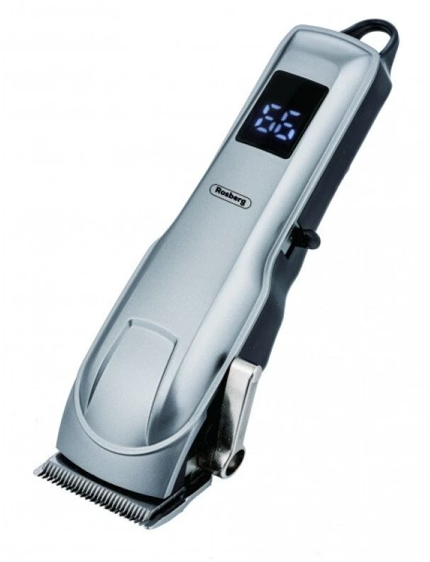 Įkraunamas plaukų kirpimo aparatas Rosberg 555R51810Q, 5W, DC 3.7V 1200mAh, įkrovimas per USB, sidab