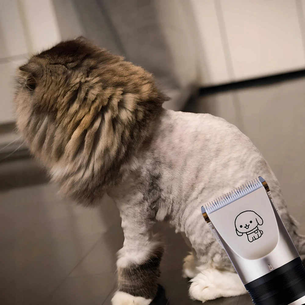 Plaukų kirpimo mašinėlė šunims ir katėms Extralink Pets, belaidė su 4 antgaliais, šukomis, žirklėmis, dildėmis