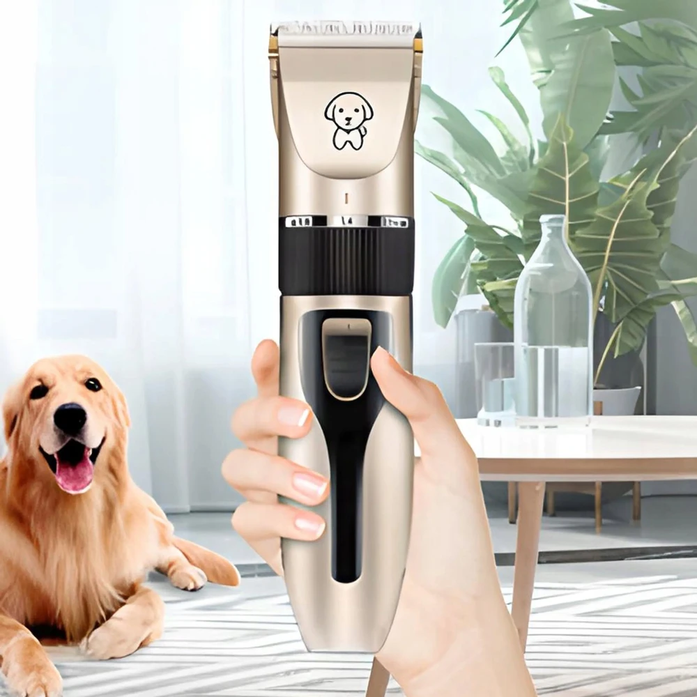 Plaukų kirpimo mašinėlė šunims ir katėms Extralink Pets, belaidė su 4 antgaliais, šukomis, žirklėmis, dildėmis