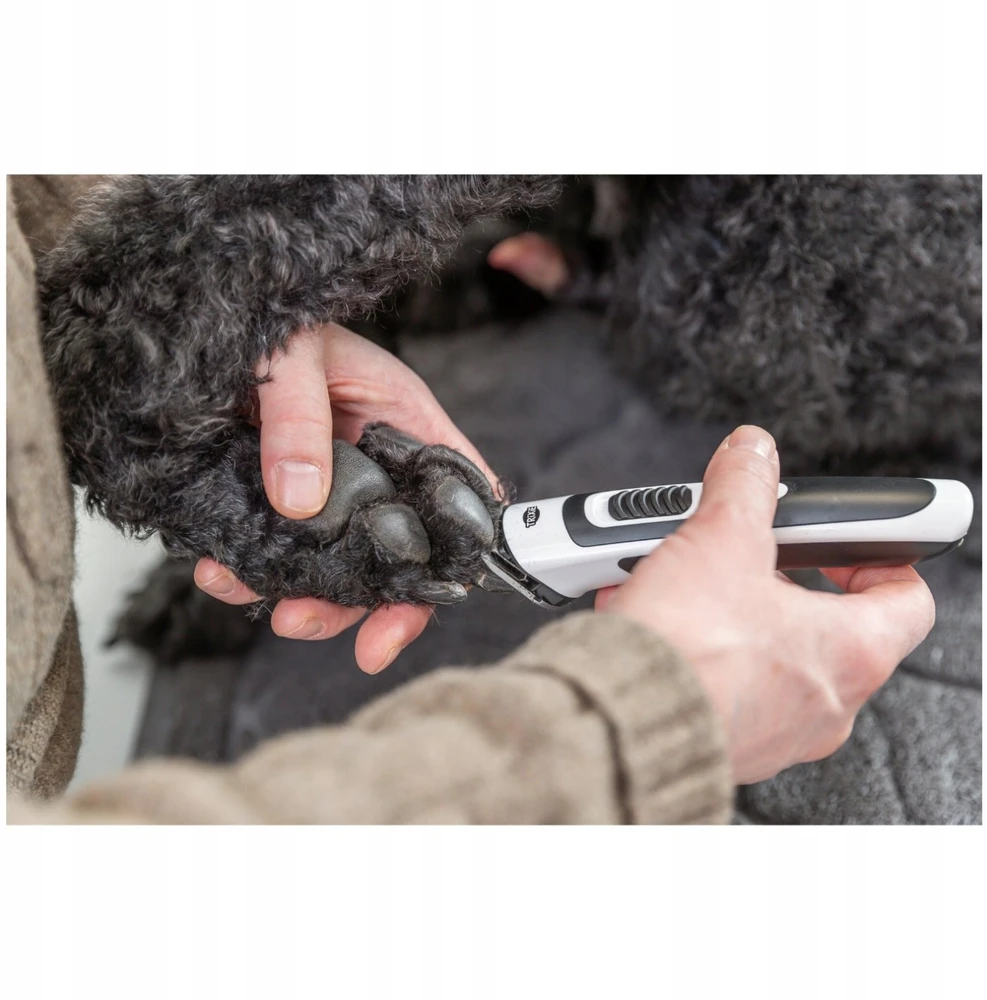 Trixie Slim TR500 šunų kirpimo mašinėlė, šunų kirpimo mašinėlė, 10 W, balta/juoda, belaidis, 600 mAh