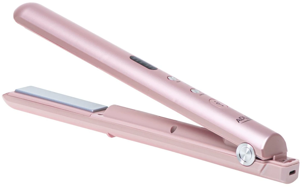 Adler Cordless Plaukų tiesintuvas | AD 2327 | Ceramic heating system | Ekranas LED | Temperature (min) 160 °C | Temperature (max) 220 °C | Rožinė