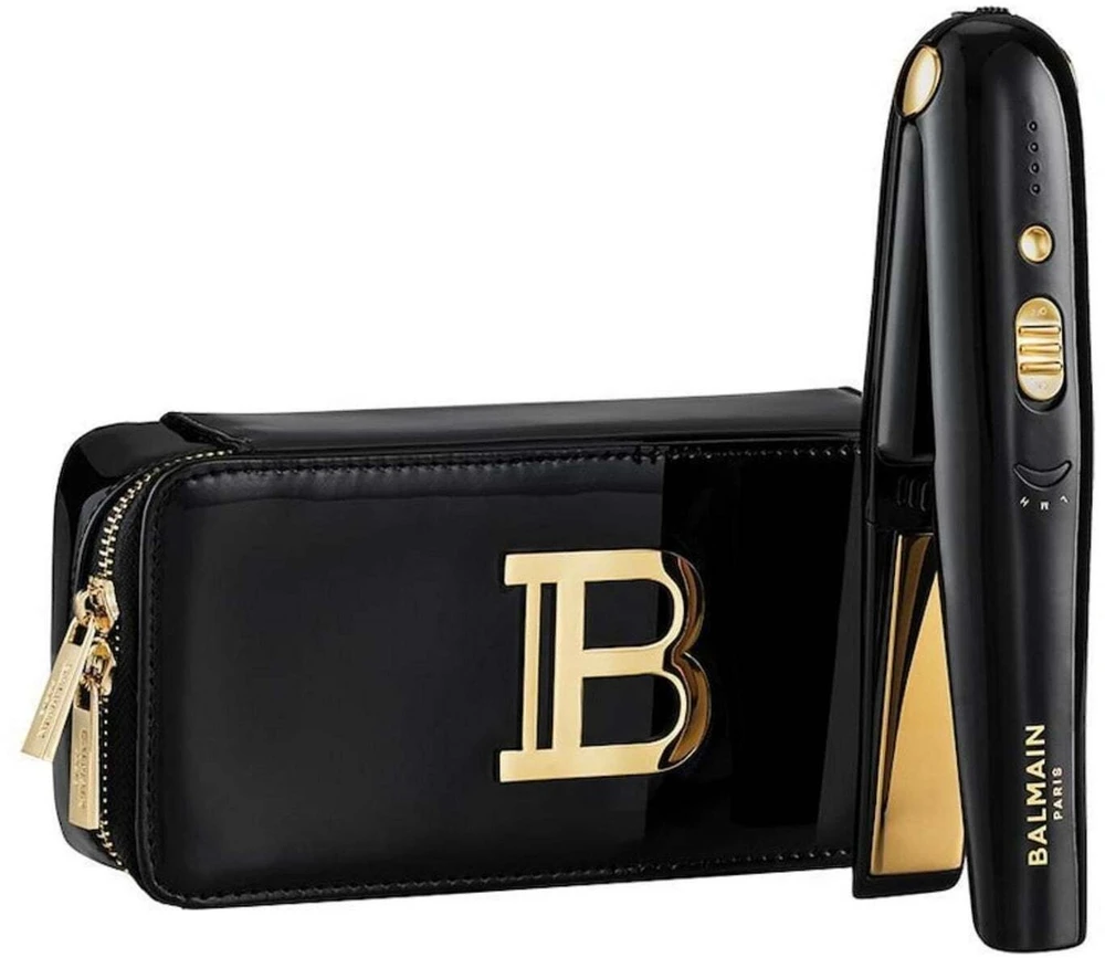 Plaukų tiesinimo žnyplės Balmain Professionnel Electric Steam Plaukų tiesintuvas Juodas/Gold Unisex