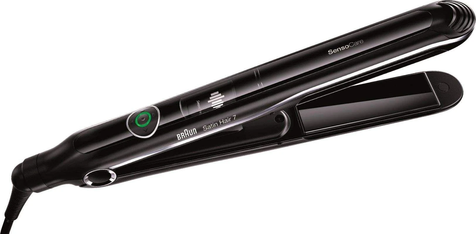 Braun | Satin-Hair 7 SensoCare ST780 | Garantija 24 mėn. | Ceramic heating system | Temperature (min) 120 °C | Temperature (max) 200 °C | Juodas
