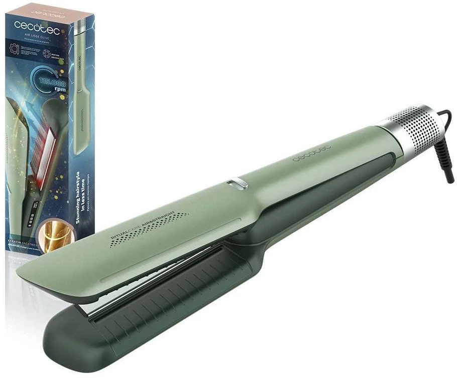 Plaukų tiesinimo žnyplės Cecotec Air Lisse Olive