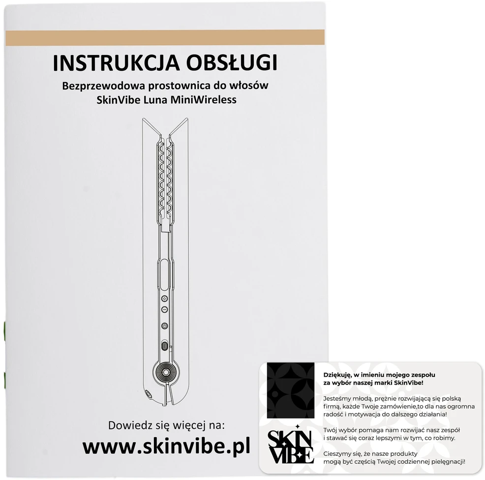 Plaukų tiesinimo žnyplės SkinVibe Luna MiniWireless (SV-003BK)