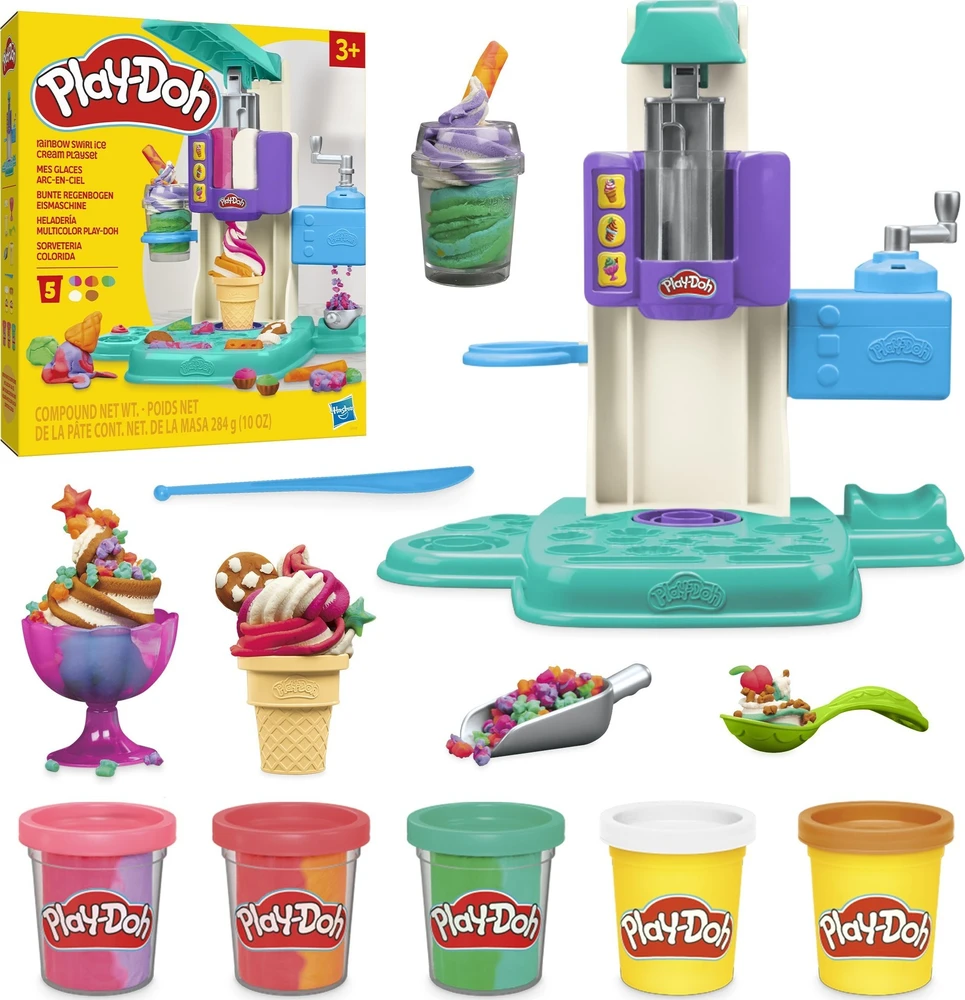 Modeliavimo rinkinys vaikams PLAY DOH Vaivorykštės ledai