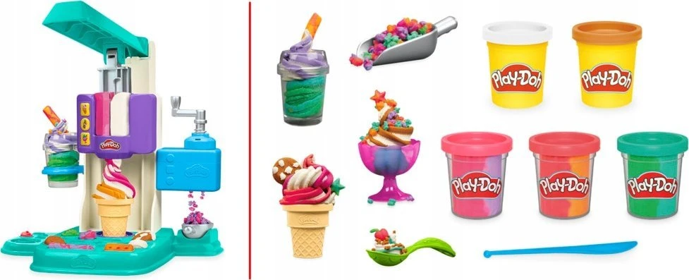 Modeliavimo rinkinys vaikams PLAY DOH Vaivorykštės ledai