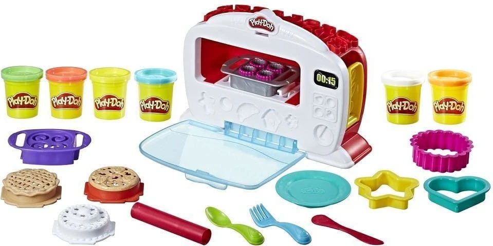 PLAY DOH KITCHEN CASTRY RINKINYS MAGICAL OVEN + priedai B9740