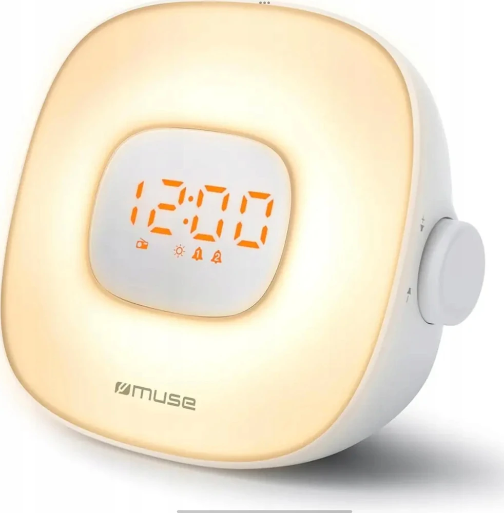 Muse Mūza | Šviesos laikrodžio radijas | ML-198CR | Signalizacijos funkcija | AUX in | Baltas