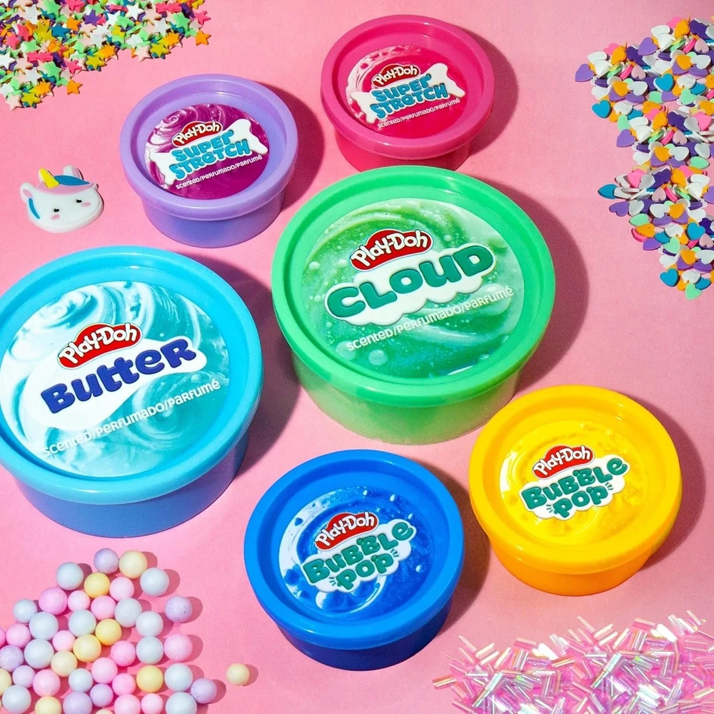Play-Doh Kawaii Mix & Play modeliuojamoji masė, 6 vnt. rinkinys